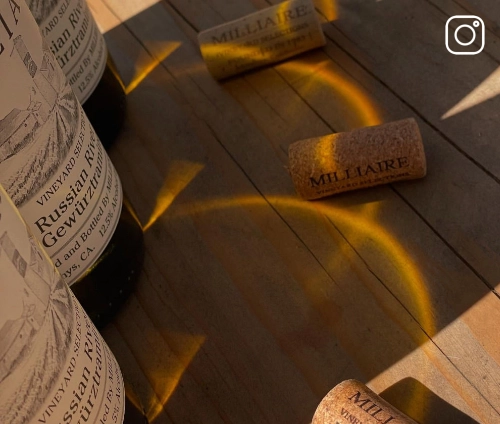 corks on a wood table